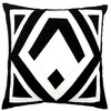 Black and white throw pillow