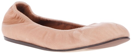 Lanvin Pale Pink Ballerina Pump in Pink