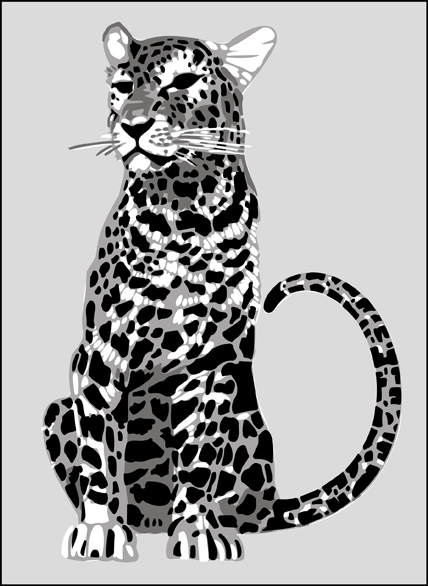 Leopard stencil