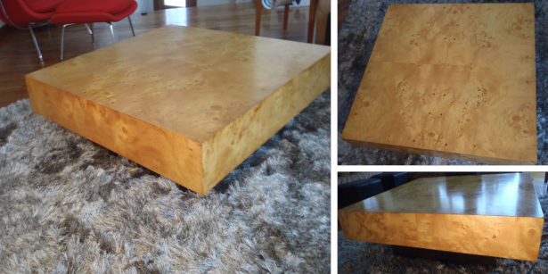 burl coffee table