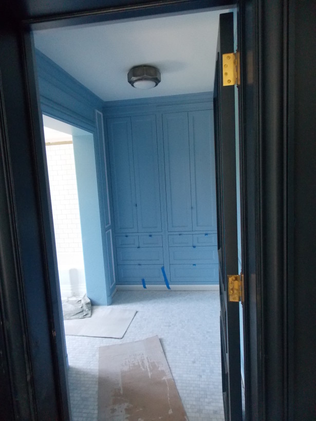 son bathroom lulworth blue built ins project greenbay christine dovey style