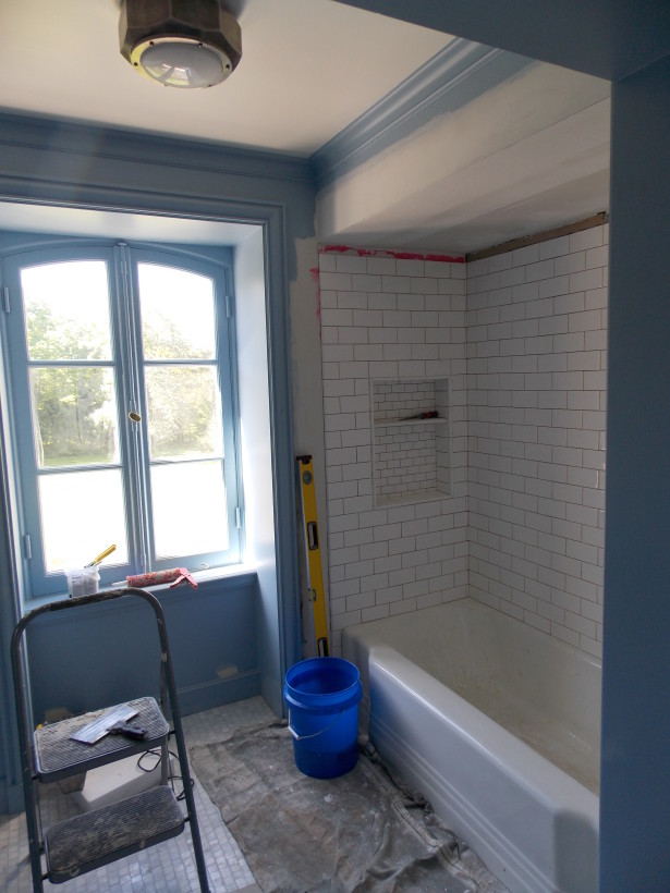 son bathroom lulworth paint and subway tiles project greenbay christine dovey style