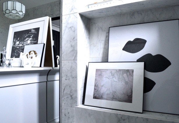 one room challenge christine dovey bathroom taryn st michelle artwork