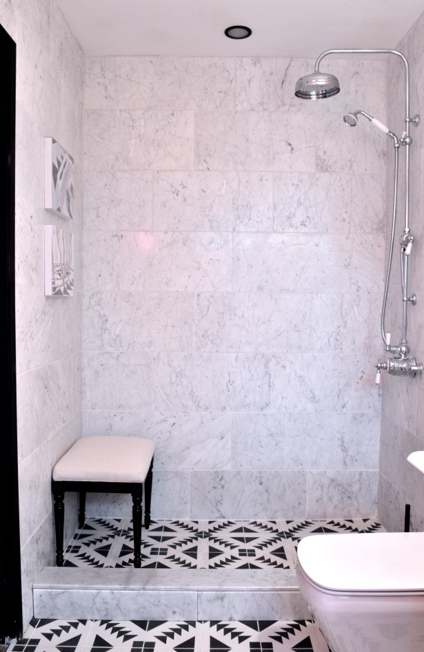 one room challenge christine dovey bathroom wayfair bench