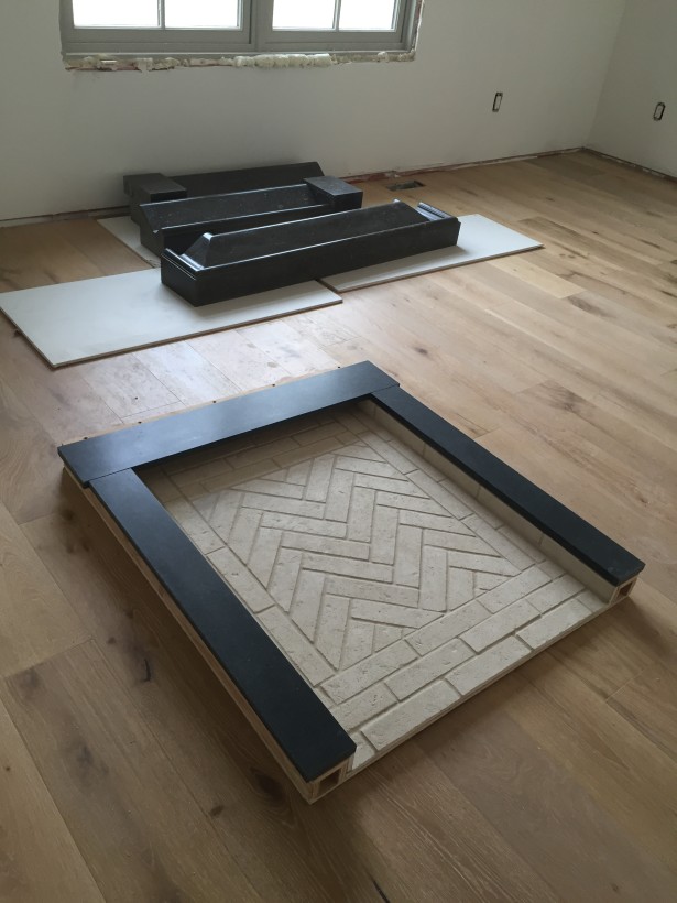 ect flip trumeau stones fireplace limestone alexanian wood floors 