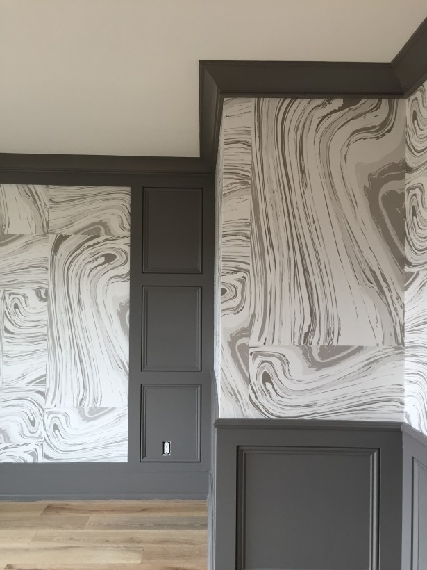 christine dovey one room challenge master bedroom para paint metrie moudling super allen drop it modern wallpaper