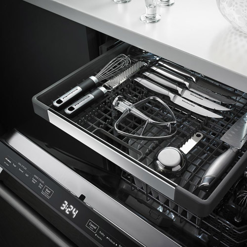 kitchenaid black stainless dishwasher open professional christine dovey