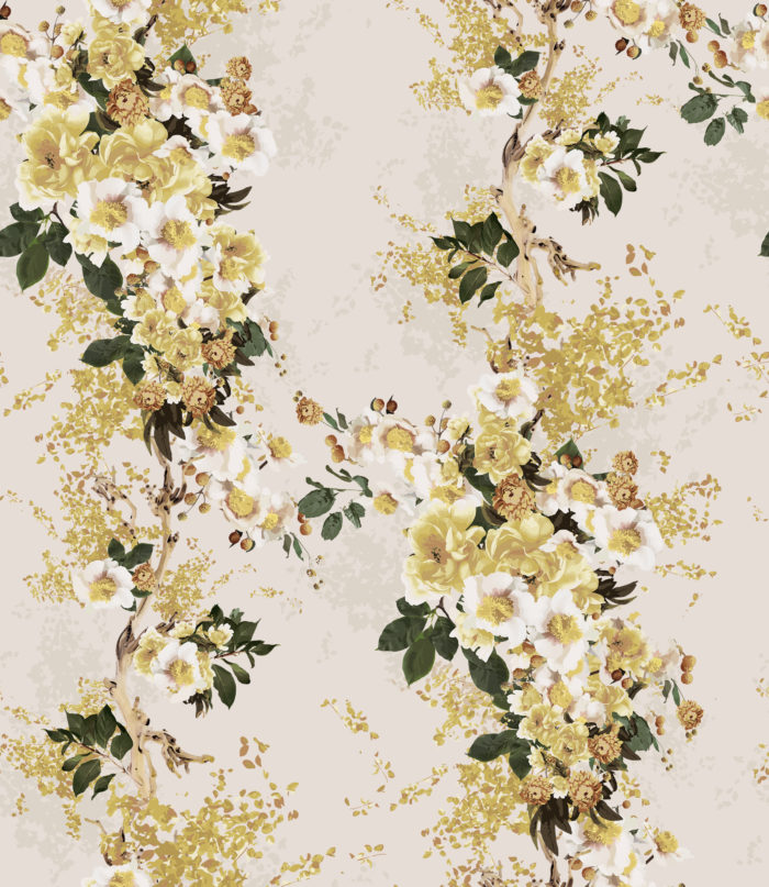 drop it modern christine dovey floral wallpaper one room challenge